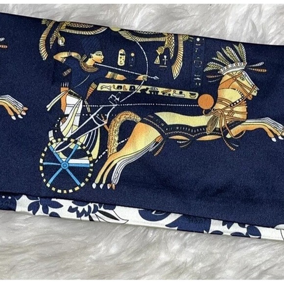 The Unbranded Brand Accessories - Silky Satin Scarf for Women Elephants Print‎ Neck Head Wrap